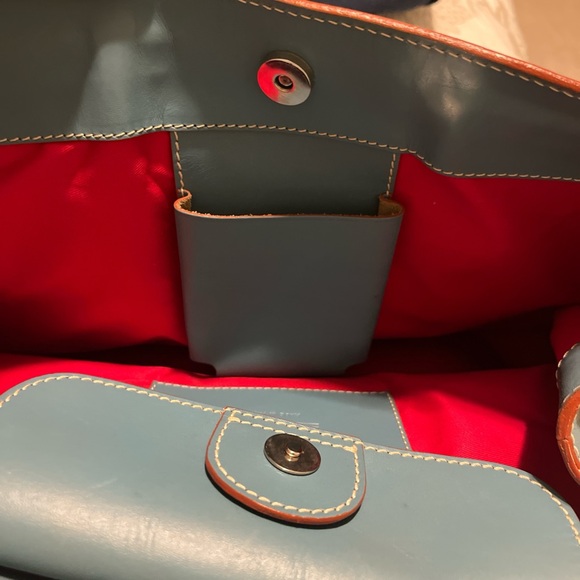 Dooney and Bourke Handbag - teal and beige - Picture 5 of 7
